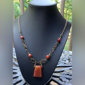 Handmade Carnelian Artisan Necklace